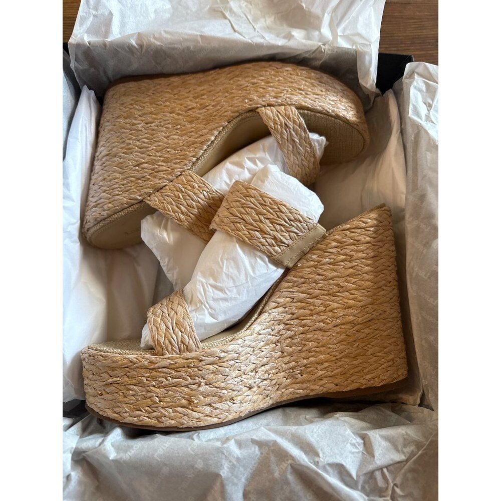 Larroudé Pamela Wedge Sandals Womens Size 11 US New In Box